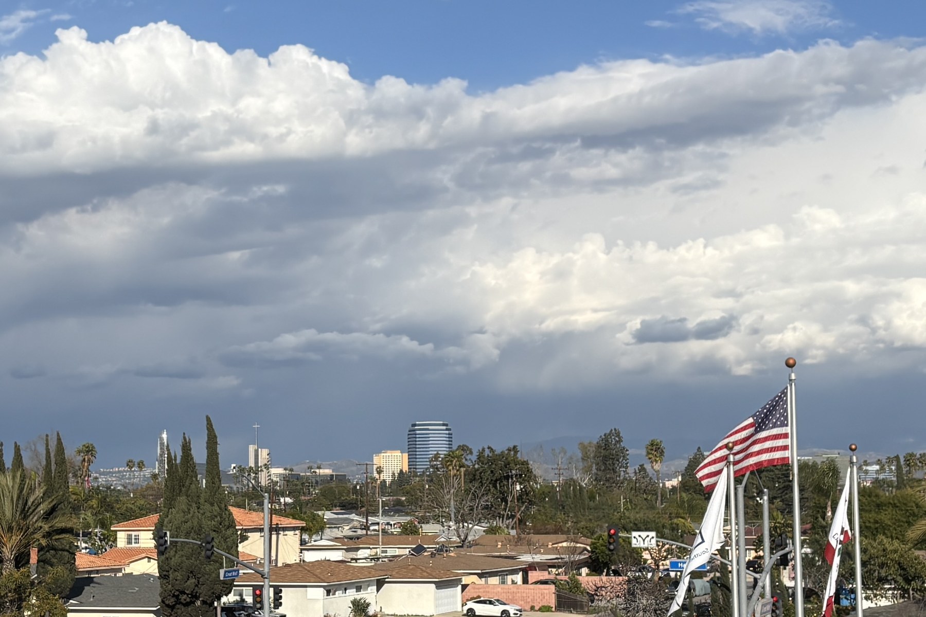 Another view across downtown Garden Grove, photographed in 2025