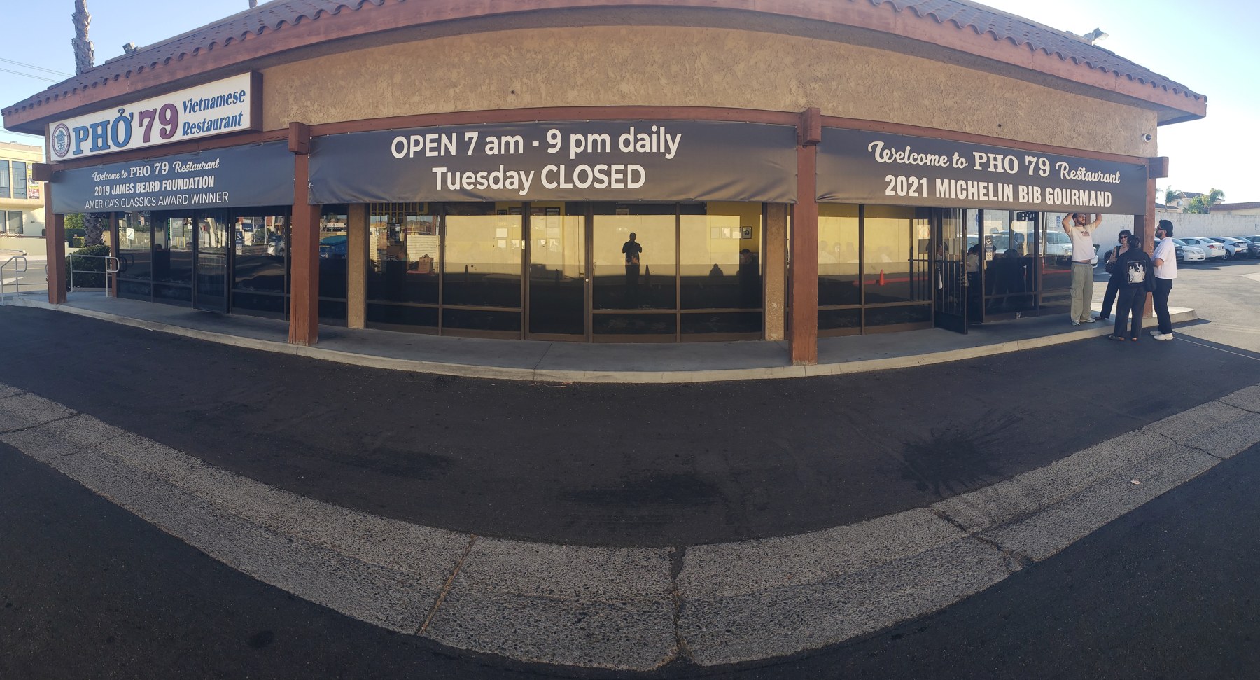 The east exterior of Pho 79 restaurant in Garden Grove, California